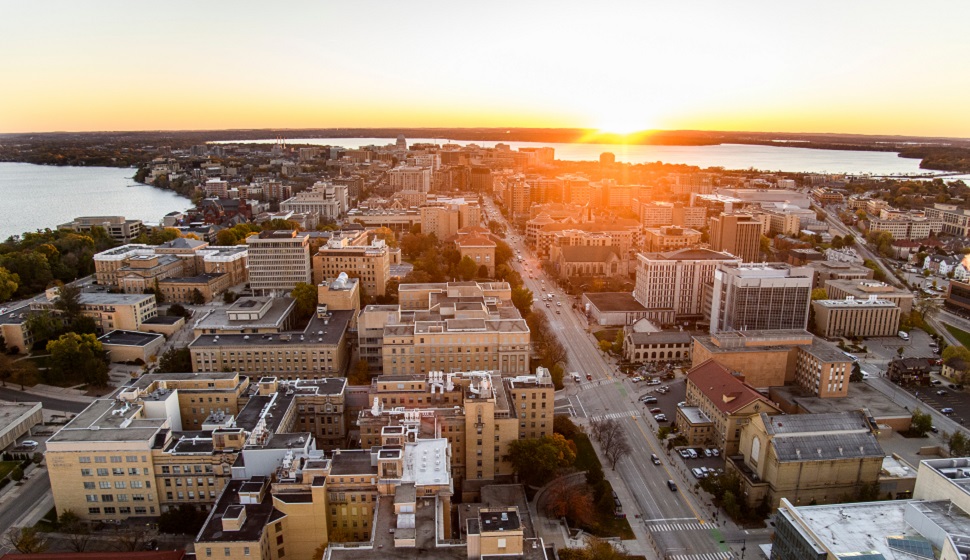 UW-Madison at sunrise