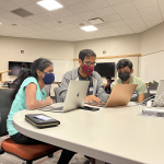 Students work together on project
